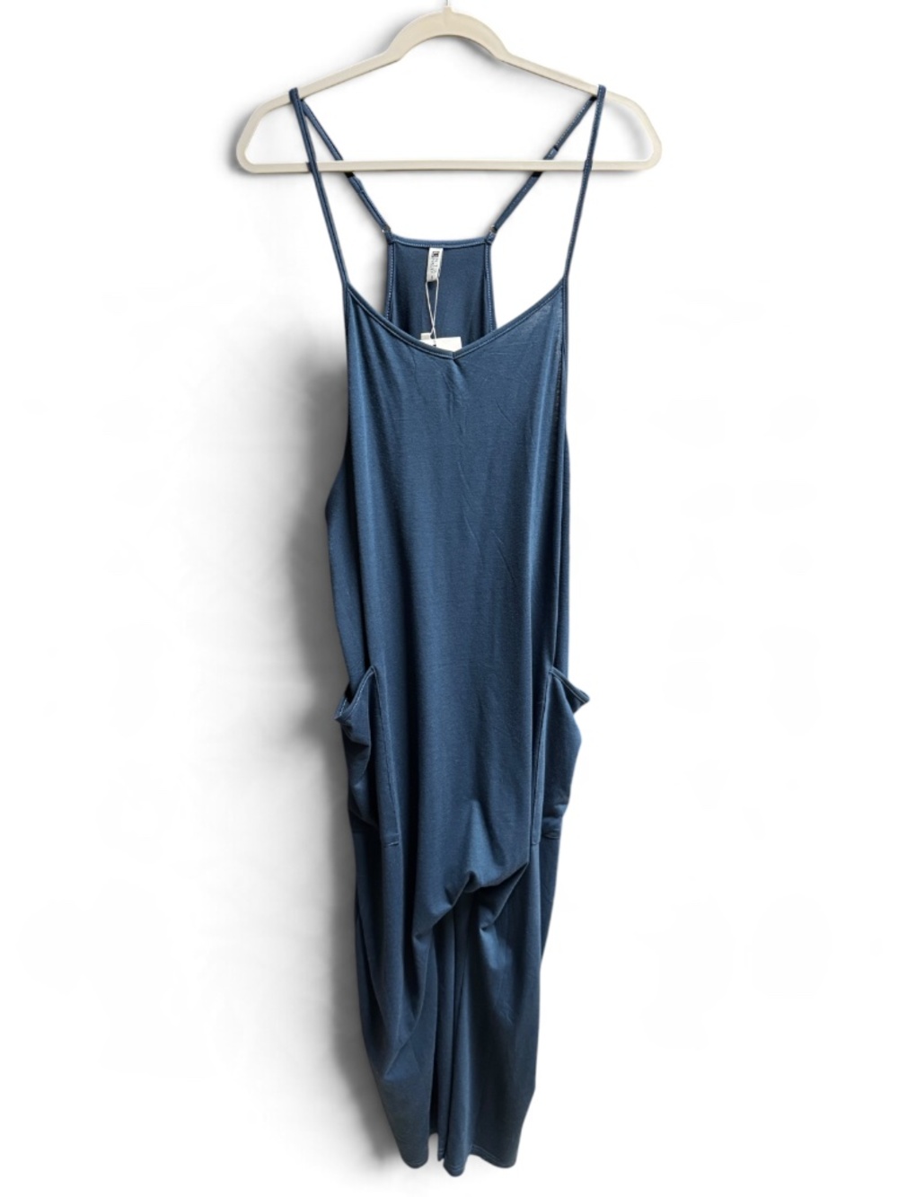Uniankiya Blue Jumpsuit Womens Large Adjustable Straps Pockets NWT